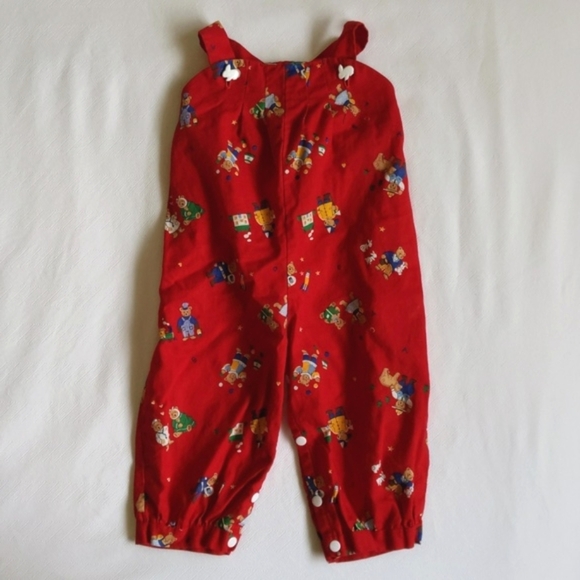 Handmade Other - handmade vintage style bear print overalls jumpsuit 6 months baby unisex